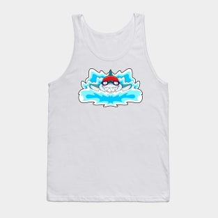 Shark at Swimming with Swimming goggles Tank Top